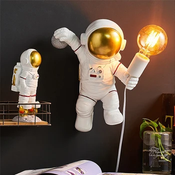 Mūsdienu Jaunums Astronauts Galda Lampa Saimniecības Lampas Bērnu Nakts Lampas Galda Lampas Guļamistabas Mākslas Luktu Apdare Sveķu Apgaismes iekārtas