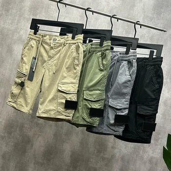 Vīriešu Kravas Šorti Multi-Kabatas Apģērbi Streetwear Rāvējslēdzēju Gadījuma Bikses (Dungriņi) no Kokvilnas Ceļa Garums MA815