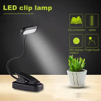 Mini LED Galda Lampa Grāmata Nakts Gaisma Acu Aizsardzība, Regulējams Clip-On Galda Lampas Akumulatora Barošanu Elastīgu Studiju Guļamistaba Lasījumā