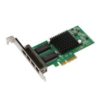 Intel I350-T4 4 Porti, PCI-E Gigabit Karte PCI Ethernet Adapteris 1000Mbps Atbalsts Windows 98se