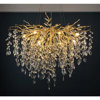 Led Lampas Kulons Vieglā franču dzīvojamo istabu, kristāla Lustra dizainers luksusa viesnīcas vestibilā dekoratīvās kāzu apgaismojums
