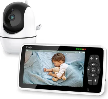 5.0 Collu Baby Monitors ar Kameru, Mobilo Video Aukle 720P HD Drošības Nakts Redzamības Temperatūra Miega Tālvadības 2 Ceļu Audio