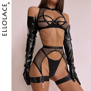 Ellolace Fishnet Erotiska Apakšveļa Caurspīdīgs Krūšturis Prievīte Siksnas Redzēt Cauri Apakšveļa Undersored Juteklisko Intīmo Seksīgs Apģērbs