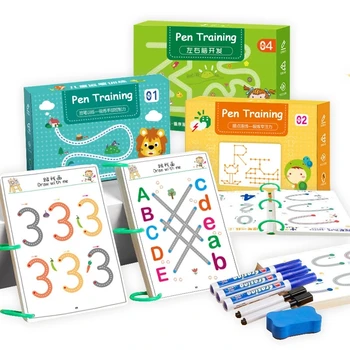 Bērniem, Montessori Zīmēšanas Rotaļlietas Pildspalvu Vadības Apmācības Krāsu, Formu Math Spēles Spēle Noteikti Papildus Mācību Izglītības Rotaļlieta